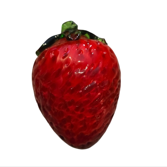 Vintage Hand-Blown Glass Fruit Decor Set 8 Pieces Murano Style Heavy Art Glass - Picture 7 of 8